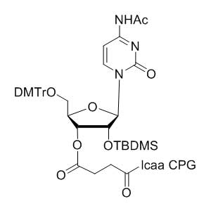 2'-tBDSilyl Cytidine (n-acetyl) 3'-lcaa CPG 2000?