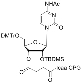 2'-tBDSilyl Cytidine (n-acetyl) 3'-lcaa CPG 2000?